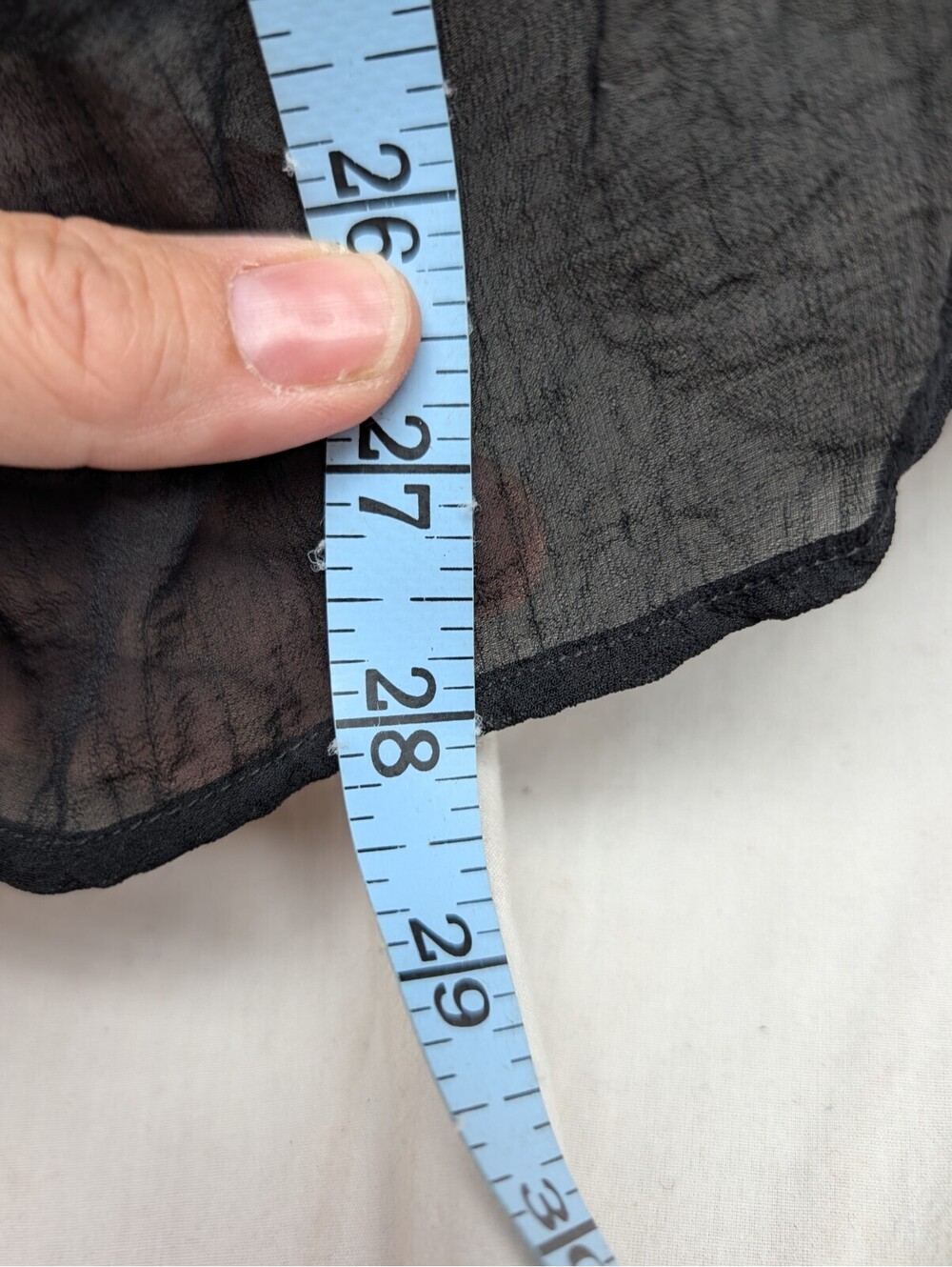 Eileen Fisher Black Button-Up see through shirt Tunic Size medium - Picture 5 of 6
